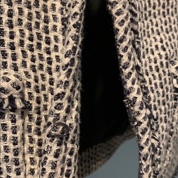 J. Crew Tweed Suit Jacket Size 2 Black and Ivory - Picture 8 of 8